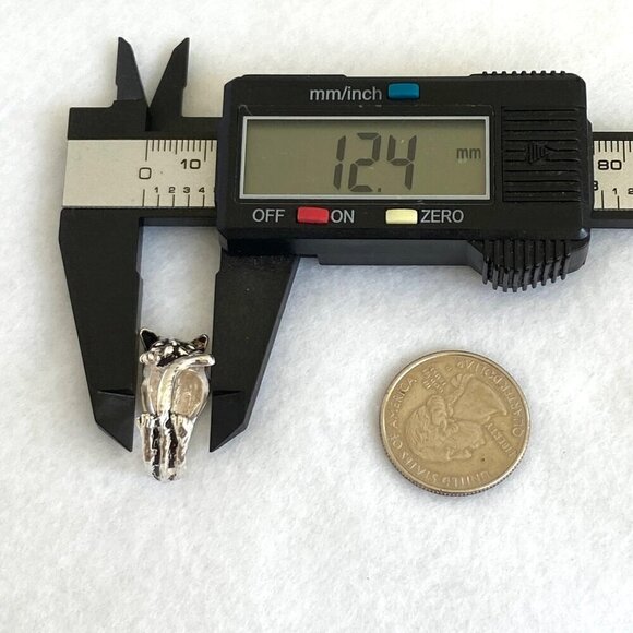 Sterling Silver 925 Adjustable 3D Cat Kitten Animal Wide Band Bypass Ring Sz 6 - Picture 14 of 16